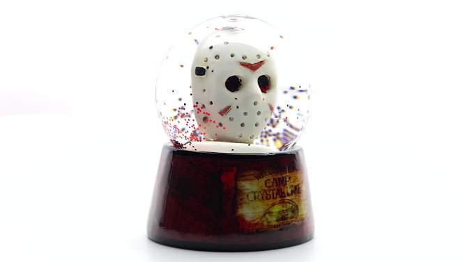 Silver Buffalo Friday the 13th Jason's Mask Mini Snow Globe | 3 Inches Tall, 2 of 8, play video