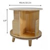 FONTOI 1-Layer Rotating Bookcase, 360 Rotating Display Rack, Wood Rotating Bookshelf for Living Room Bedroom Home Office, Brown, 18.1"*17"*18.1" - 3 of 4