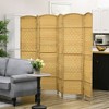 Wooakway 71"H Hand Woven 6 Panel Room Divider Folding Privacy Screen Freestanding Partition for Home Office Bedroom - 4 of 4