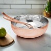 Lexi Home Copper Hammered Stainless Steel Salad Bowl Set with Serving Tools - image 3 of 4