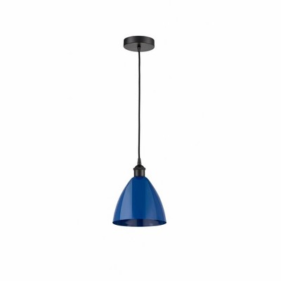 Plymouth Dome - 1 Light Cord Hung Mini Pendant In Industrial Style-11.25 Inches Tall and 7.5 Inches Wide