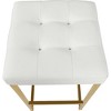 Meridian Furniture,Nicola White Vegan Leather Stool, Set of 2 - 3 of 4