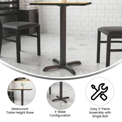 Emma Black Cast Iron Table X-Base for 24-30" Tops