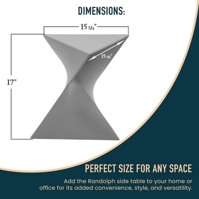 Randolph Grey Triangular ABS Plastic Side Tables Set of 4
