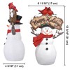 Yescom Christmas Snowman Tabletop Decoration for Theme Wedding Home Party White - 4 of 4
