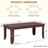 Farmhouse Dining Table for 8 Person, 71" Long Wood Kitchen Tables, Wooden Sturdy Frame - 2 of 4