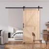 VEVOR Barn Door and Hardware Kit,42"x84" Wood Sliding Barn Door,Smoothly and Quietly,Barn Door Kit with 8-in-1 Floor Guide and Door Handle,Black&Wood - 2 of 4