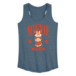Women's - Disney - Minnie Mouse Collegiate Graphic Racerback Tank - 1 of 4