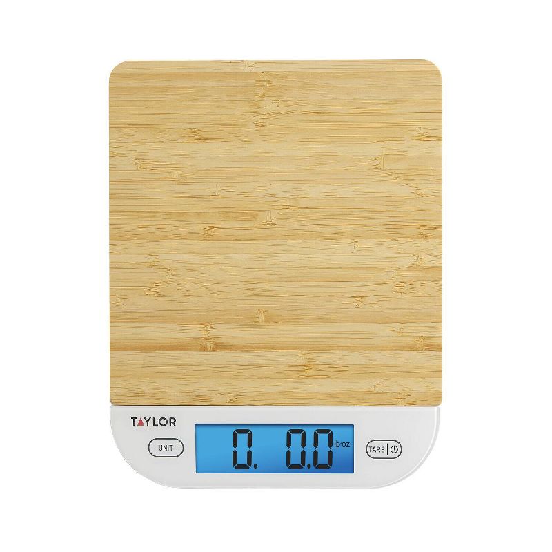 Taylor Digital Kitchen 15lb Food Scale Eco-Friendly Bamboo&#160;, 2 of 11