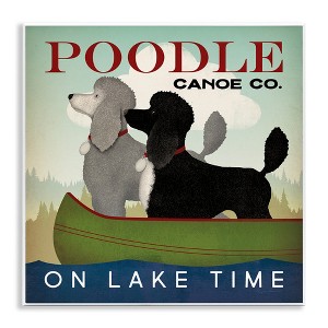 Stupell Industries Lake Time Canoe Poodles Wall Plaque Art - 1 of 4