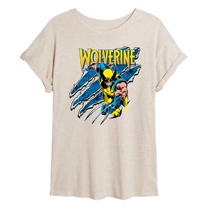 Women's - Marvel - Wolverine Slash Oversized Graphic T-Shirt - 1 of 4