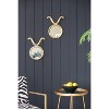 Vynxaria 13"x16" Gold Round Wall Mirror - Modern Decorative Accent with Horn Design - 3 of 4
