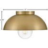 Lark Stu 1 - Light Flush Mount in  Lacquered Brass - 3 of 4