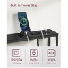 Set of 2 Slim Console Tables with Power Outlets - Behind Couch Sofa Tables with USB Ports & Hooks, Easy Assembly - 4 of 4
