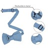INSPIRE CHIC Men's Pre-Tied Adjustable Strap Solid Color Knitted Bow Ties - 4 of 4