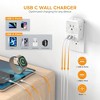 Itopfox Surge Protector Wall Outlet Extender with 3 USB Charging Ports 1 USB C, Multi Plug Outlet Splitter for Home, Office, School, Dorm Essentials - 4 of 4
