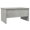 vidaXL Modern Adjustable Coffee Table with Built-in Storage - Engineered Wood, Concrete Gray Finish - 31.5"x19.7"x16.7" - 4 of 4