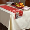 Unique Bargains Christmas Table Runner Polyester Red White 71x14 Inch 1Pc - 2 of 4