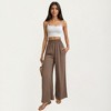 Anna-Kaci Women's High Waist Wide Leg Pants with Smocked Waistband and Side Pockets - 2 of 4