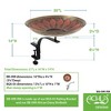 40" Brass Red African Daisy Birdbath with Stake Antique and Patina Finish - Achla Designs: Weather-Resistant, No Assembly Required - 4 of 4