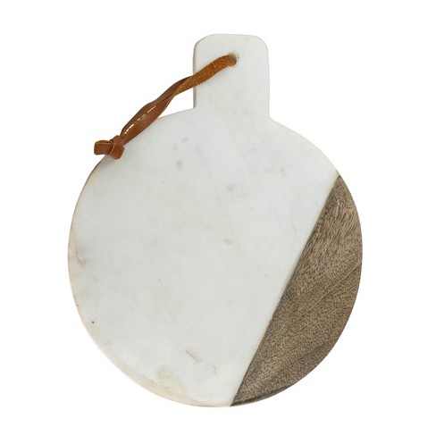 Small Marble and Wood Cutting Board