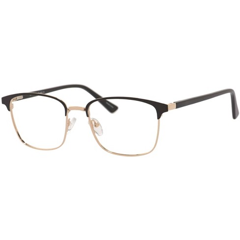 Ernest Hemingway H4890 Designer Acetate Eye Glasses Frame In Gloss Black shiny Gold demo Lens 137mm Frame 53mm Lens Width Target