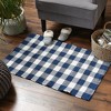 Design Imports Buffalo Check Chindi - Navy & Cream- 26 X 40 In - 3 of 4