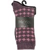 Memoi Women's 2 Pack Wool Waves Crew Socks - 3 of 4