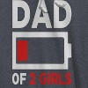 Rerun Island Men's Dad Of Two Girls Long Sleeve Graphic Cotton Sweatshirt Hoodie - 2 of 3