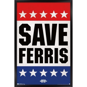 Trends International FERRIS BUELLER - SAVE Framed Wall Poster Prints - 1 of 4