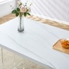 NicBex Dining Table for 4 Morden 66.9" Dining Table Dining Room Table with Acrylic Legs and MDF Top for Dining Room - 3 of 4