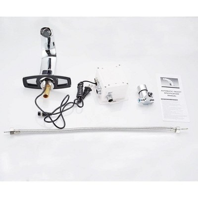 Polished Chrome Touchless Bathroom Faucet with Deck Plate