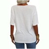 Imily Bela Women's Casual V Neck Half Sleeve Oversized T Shirt Solid Color Basic Top - 4 of 4