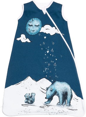 Image of JumpOff Jo Baby Sleep Bag, Wearable Blanket, 100% Cotton, Sleeveless, 2-Way Zipper for Easy Diaper Changing, Medium, 9-18 Months, Mama Bear