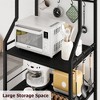 Bakers Rack with Large Storage for Pots, 7-Tier Microwave Stand with 2 Wire Drawer,Coffee Bar Station with Power Outlet,Dishes Organizer - 2 of 4
