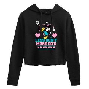 Women's - Disney - Less Dont More Dos Soccer Cropped Graphic Hoodie - 1 of 3