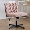 Armless Office Desk Chair No Wheels - 3 of 4