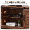 TV Stand for 65+ Inch TV, 33" Tall Farmhouse Entertainment Center with Sliding Barn Door, Wood TV Consoles for Living Room - 3 of 4
