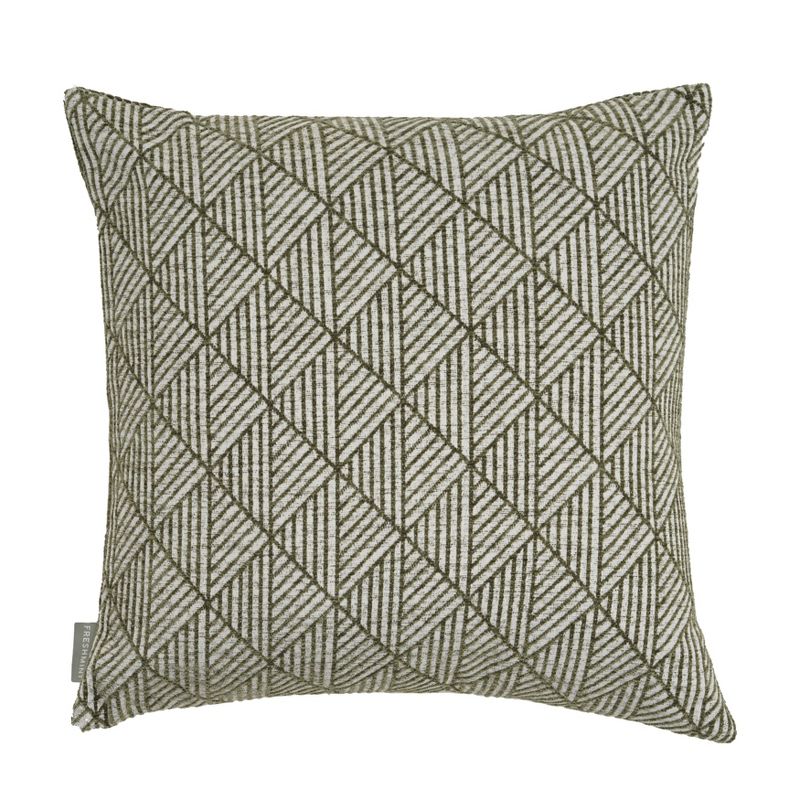 18&#34;x18&#34; Geometric Chenille Woven Jacquard Reversible Square Throw Pillow Moss Green - Evergrace, 2 of 6