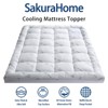 Itopfox Cooling Extra Thick Breathable Viscose Bamboo Mattress Topper, Soft Quilted Fitted Cover with 1000 GSM Down Alternative Fill - 2 of 4