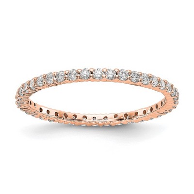 Black Bow Jewelry 1.5mm 14K Rose, Yellow or White Gold 1/2 Ctw Diamond Eternity Band