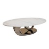 NicBex Marble Coffee Table with Sculptural Stainless Steel Base, Contemporary Center Table for Living Room & Lounge - 3 of 4