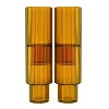 American Atelier Vintage Art Deco 11 oz. Fluted Drinking Glasses Set of 4, Unique Cups for Weddings, Cocktails or Bar, Ribbed Glass Cup, Amber - 4 of 4