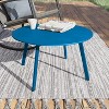 DOMETOUR 27.5 Inch Round Coffee Table Patio Side Table, Weather Resistant Outdoor Large Side Table - 4 of 4