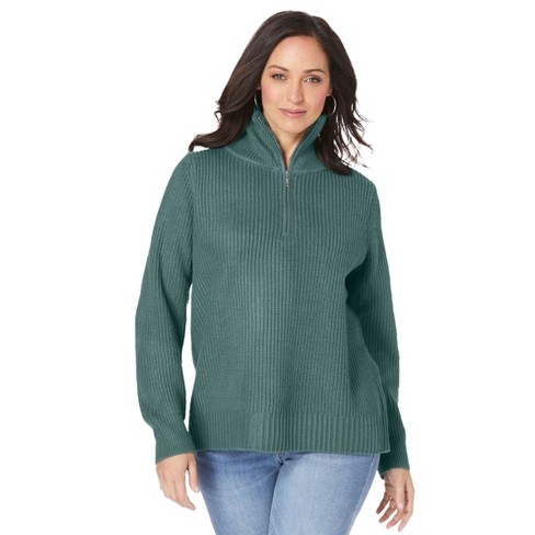 Women's Plus Size Cotton Fleece 1/4 Zip Sweatshirt - All in Motion