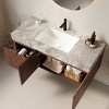 GDFStudio Abram 48" Ceramic and Wood Wall-Mount Bathroom Vanity with Drawer and Doors - 2 of 4