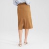 Women's Faux Suede Drawstring Midi A-Line Skirt - A New Day™ - 2 of 4