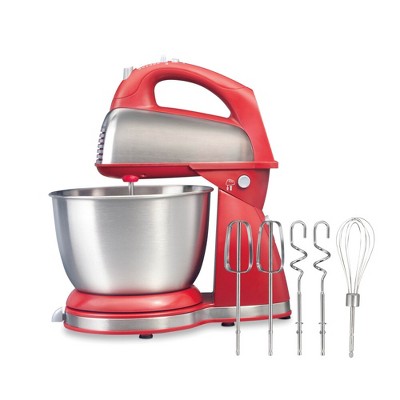 Photo 1 of ***(PARTS ONLY/ NON FUNCTIONAL/ NO RETURNS OR REFUNDS)***
Hamilton Beach Classic Stand Mixer 4 Quart SS Bowl 6 Speeds Red 64654: Metal Baking Mixer, Dishwasher-Safe Parts, 250W