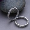 SOHI Women's Silver Embellished Hoop Earrings - 2 of 3