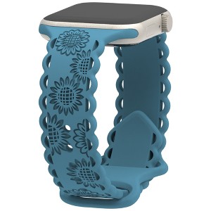 HTUTWOO Apple Watch Band Sunflower Engraved Band 38mm 40mm 41mm,Lace Hollow-out Strap for iWatch Series 9 8 6 5 4 3 2 1 Ultra - 1 of 4